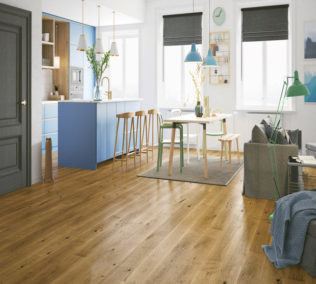 Pukka Flooring 5G 14 x 180mm European Engineered Oak – Smoked Oak Brushed & Matt Lacquered Engineered Oak Flooring
