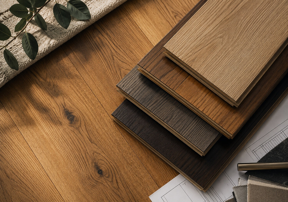 Engineered wood flooring boards and oak flooring