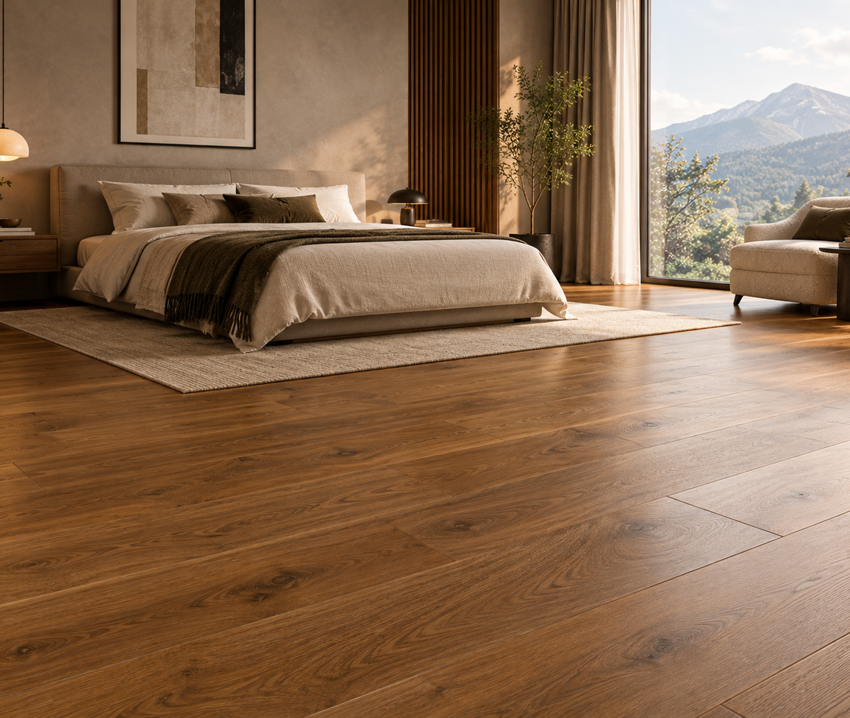 Engineered wood flooring boards and oak flooring